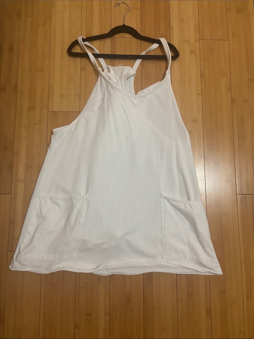 Anthropologie White Double-Strap Tank Dress